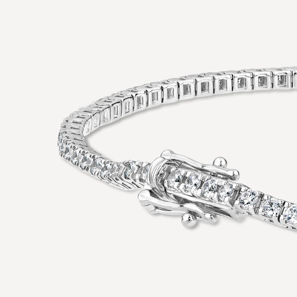 ${productbrand} Platinum 2.00ct Diamond Tennis Bracelet image number 2